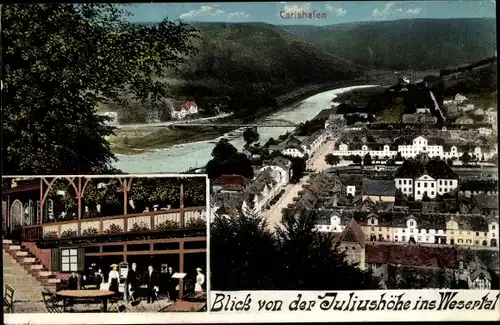 Ak Bad Karlshafen an der Oberweser Hessen, Juliushöhe, Aussicht