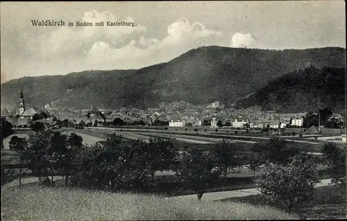 Ak Waldkirch im Breisgau Schwarzwald, mit Kastelburg