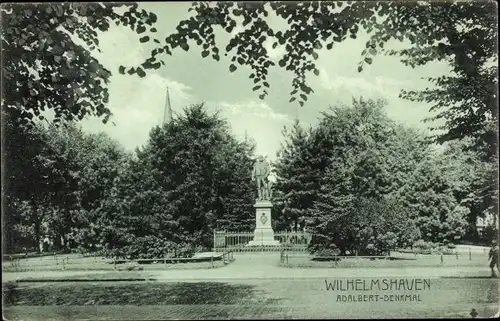 Ak Wilhelmshaven in Niedersachsen, Adalbert Denkmal