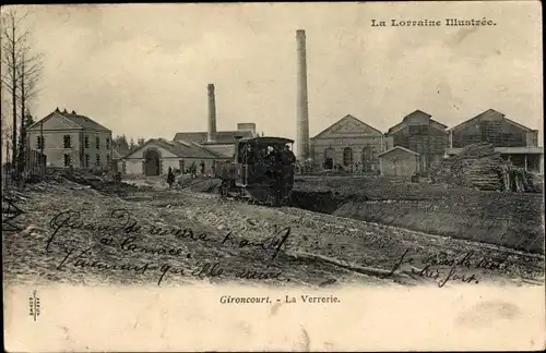Ak Gironcourt sur Vraine Vosges, La Verrerie, Eisenbahn, La Lorraine Illustree