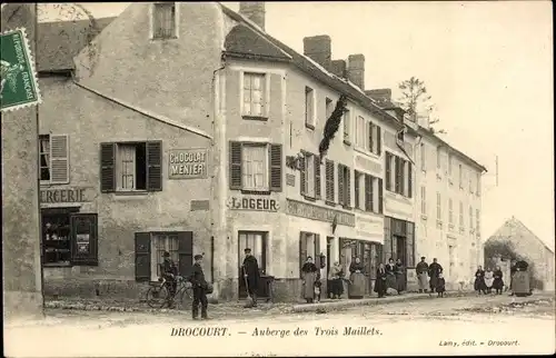 Ak Drocourt Yvelines, Auberge des Trois Maillets