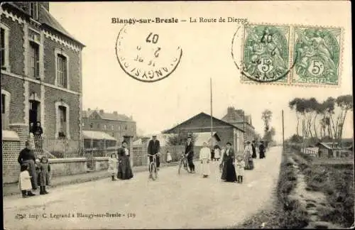 Ak Blangy sur Bresle Seine Maritime, La Route de Dieppe
