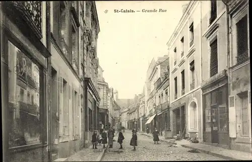 Ak Saint Calais Sarthe, Grande Rue