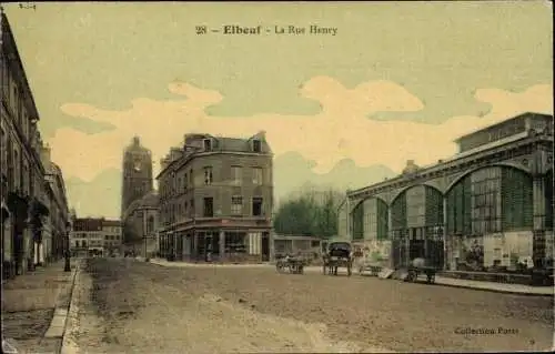 Ak Elbeuf Seine Maritime, La Rue Henry