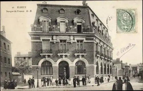 Ak Elbeuf Seine Maritime, Banque de France