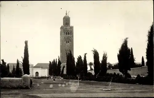 Foto Ak Marrakesch Marokko, Stadtansicht, Turm