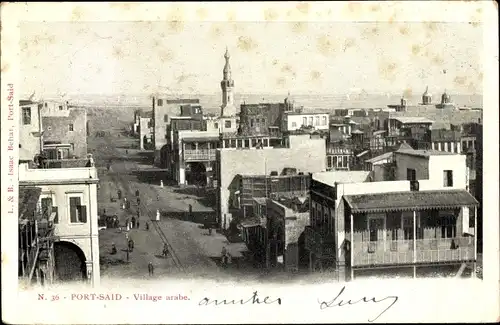 Ak Port Said Ägypten, Village arabe