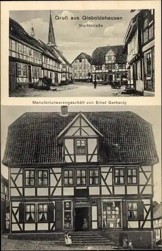 Ak Gieboldehausen in Niedersachsen, Manufakturwarengeschäft von Ernst Gerhardy, Marktstraße