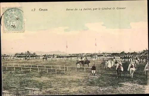 Ak Sidi bel Abbès, Revue du 14 Juillet, par le Général O. Connor