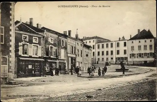 Ak Gondrecourt Meuse, Place du Marche