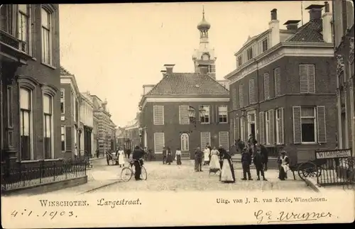 Ak Winschoten Oldambt Groningen, Langestraat