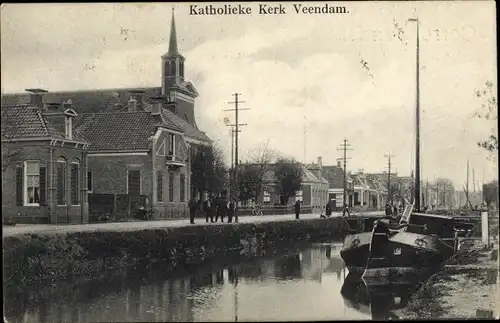 Ak Veendam Groningen, Katholische Kirche