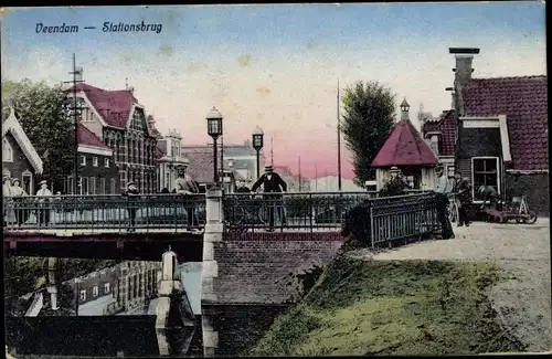 Ak Veendam Groningen, Stationsbrug