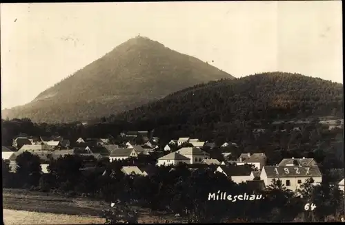 Foto Ak Milešov Milleschau Reg. Aussig, Panorama vom Ort