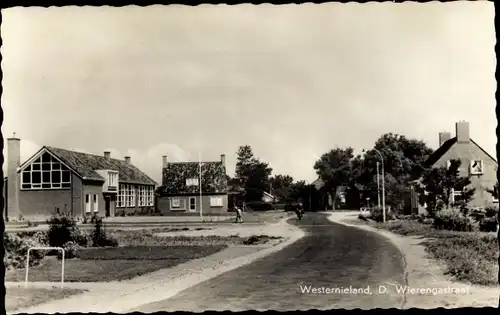 Ak Westernieland Groningen, D. Wierengastraat, Straßenpartie