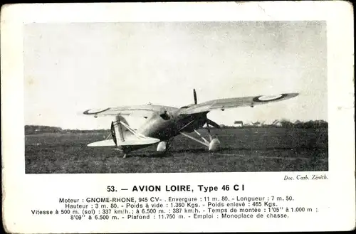 Ak Avion Loire, Type 46 C I, Flugzeug