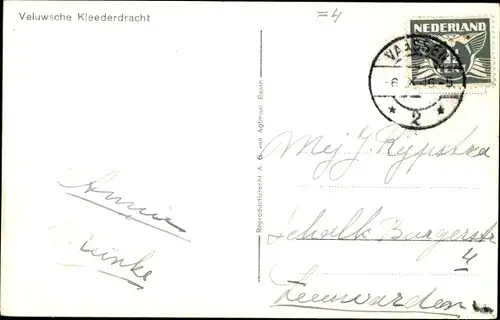 Ak Veluwe Gederland Niederlande, Veluwsche Kleederdracht