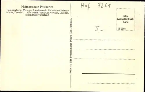 Ak Hof Naundorf in Sachsen, Blick zur Kirche, Bäume