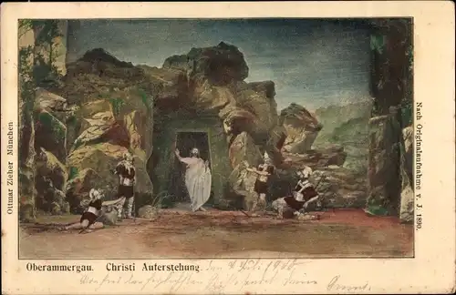 Ak Oberammergau in Oberbayern, Passionsspiele, Christi Auferstehung