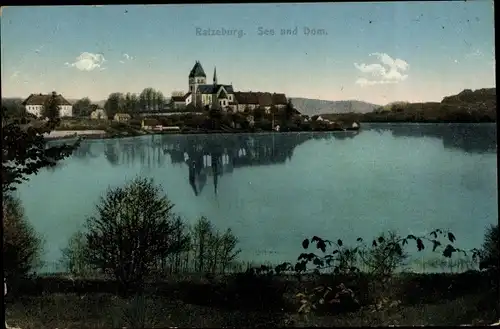 Ak Ratzeburg im Herzogtum Lauenburg, See, Dom