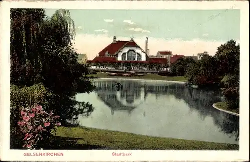 Ak Gelsenkirchen im Ruhrgebiet, Stadtpark, Stadthalle