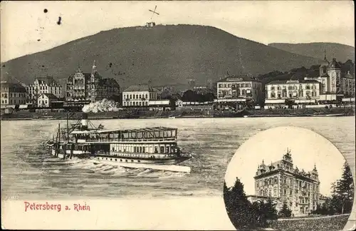 Ak Königswinter am Rhein, Petersberg ,Grandhotel, Regierungsgebäuden, Panorama