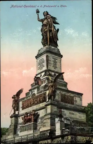 Ak Rüdesheim am Rhein, Niederwald Nationaldenkmal