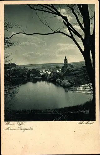 Ak Ulmen Eifel,  Maar u. Burgruine