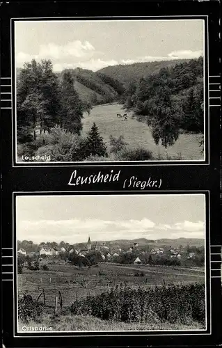 Ak Leuscheid Windeck, Fritz Unger, Ortspartien, Panorama
