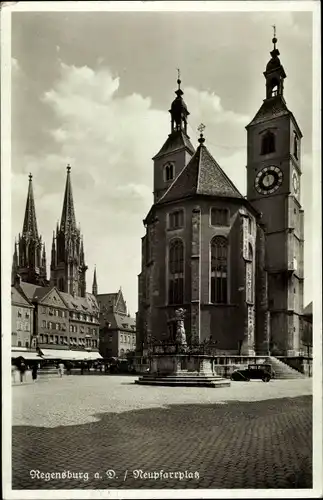 Ak Regensburg an der Donau Oberpfalz, Neupfarrplatz