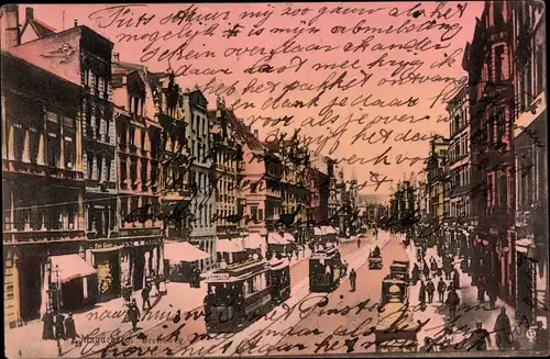 Ak Magdeburg an der Elbe, Breiteweg, Straßenbahnen