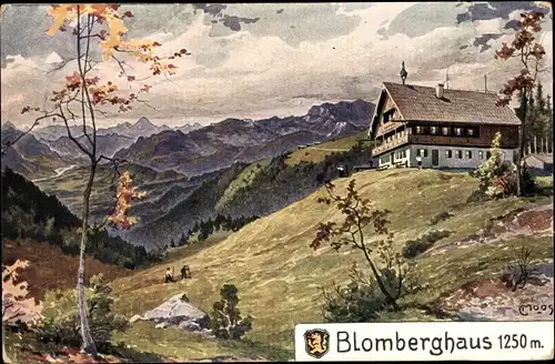 Künstler Ak Moos, Bad Tölz in Oberbayern, Blomberghaus 1250m