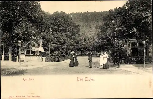 Ak Bad Elster im Vogtland, Kurplatz