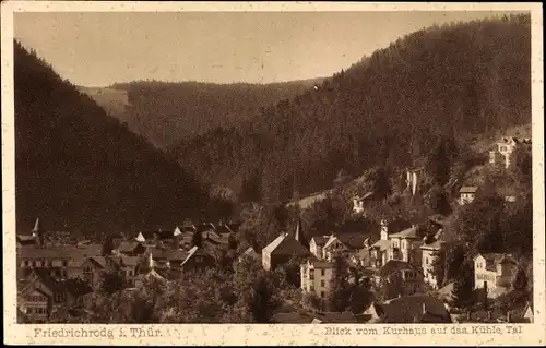 Ak Friedrichroda im Thüringer Wald, Blick vom Kurhaus auf das Kühle Tal