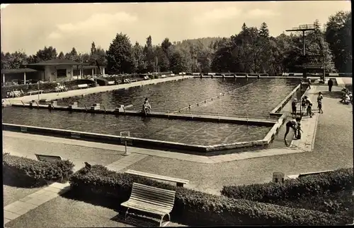 Ak Friedrichroda im Thüringer Wald, Schwimmbad