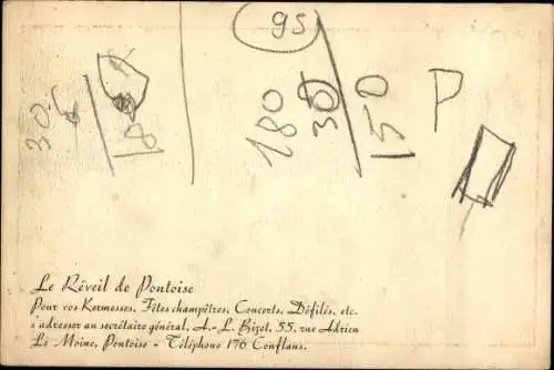 Ak Pontoise Val d'Oise, Le Réveil de Pontoise