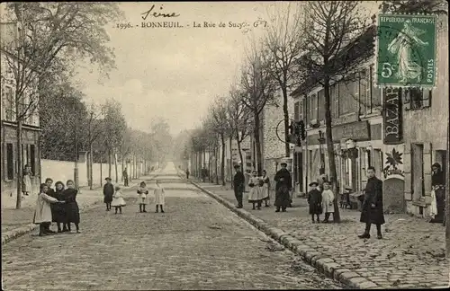 Ak Bonneuil sur Marne Val de Marne, La Rue de Sucy, Bazar