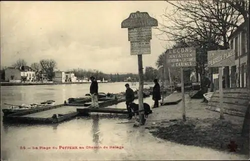 Ak Perreux Val de Marne, La Plage au Chemin de Halage