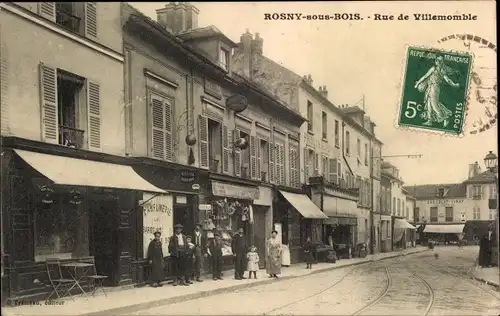 Ak Rosny sous Bois Seine Saint Denis, Rue de Villemomble