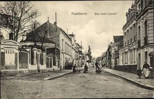 Ak Nanterre Hauts de Seine, Rue Sadi Carnot