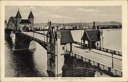 Ak Beuel Bonn am Rhein, Rheinbrücke