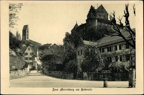 Ak Meersburg am Bodensee, Straßenpartie