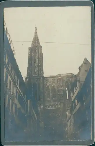 Foto Strasbourg Straßburg Elsass Bas Rhin, Partie am Münster