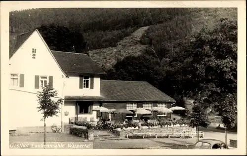 Foto Ak Laukenmühle Lorch im Rheingau Hessen, Gasthof Laukenmühle im Wispertal