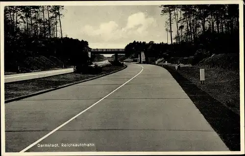 Ak Darmstadt in Hessen, Reichsautobahn