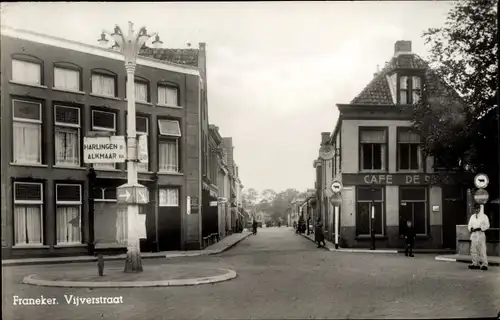 Ak Franeker Friesland Niederlande, Vijverstraat, Cafe