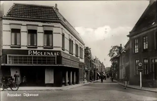 Ak Franeker Friesland Niederlande, Dijkstraat, P. Molenaar