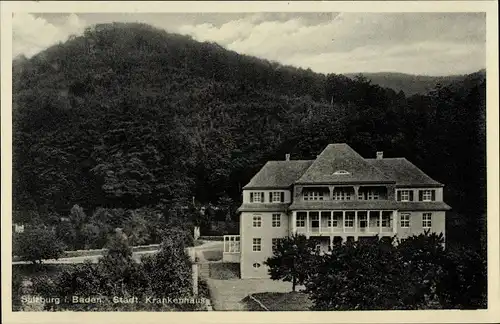 Ak Sulzburg im Markgräflerland Baden Schwarzwald, Städt. Krankenhaus