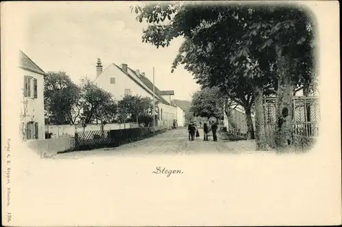 Ak Stegen Inning am Ammersee, Straßenpartie