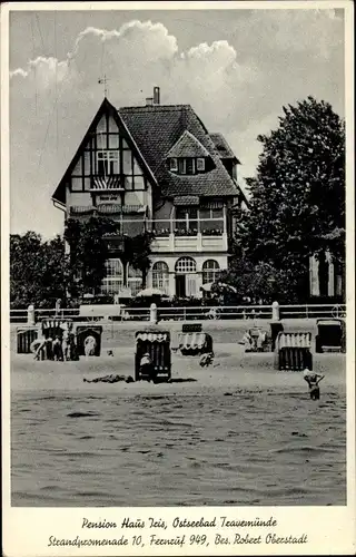 Ak Ostseebad Travemünde Lübeck, Pension Haus Iris, Strandpromenade 10